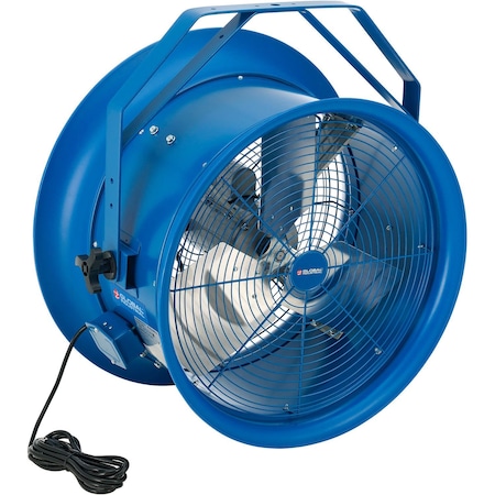 Global Industrial High Velocity Dock Fan, Yoke Mount, 22 in Blade Dia, 115/208-240V 293094